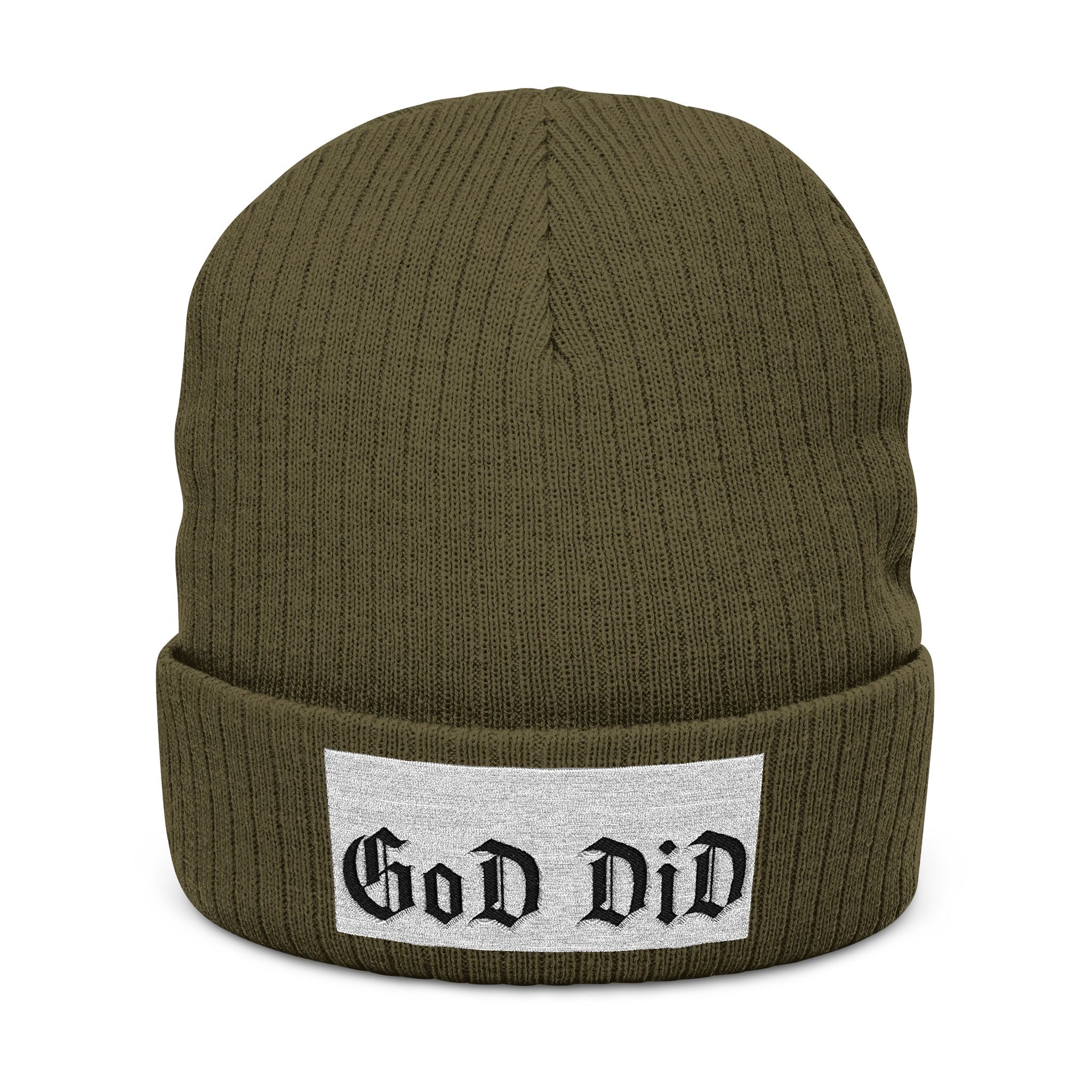 Ribbed Knit Beanie (Embroidery)