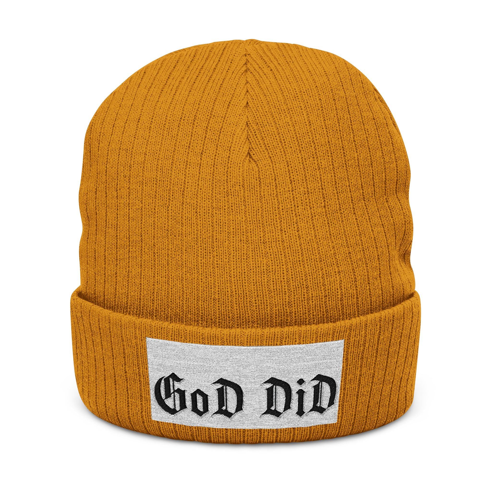 Ribbed Knit Beanie (Embroidery)