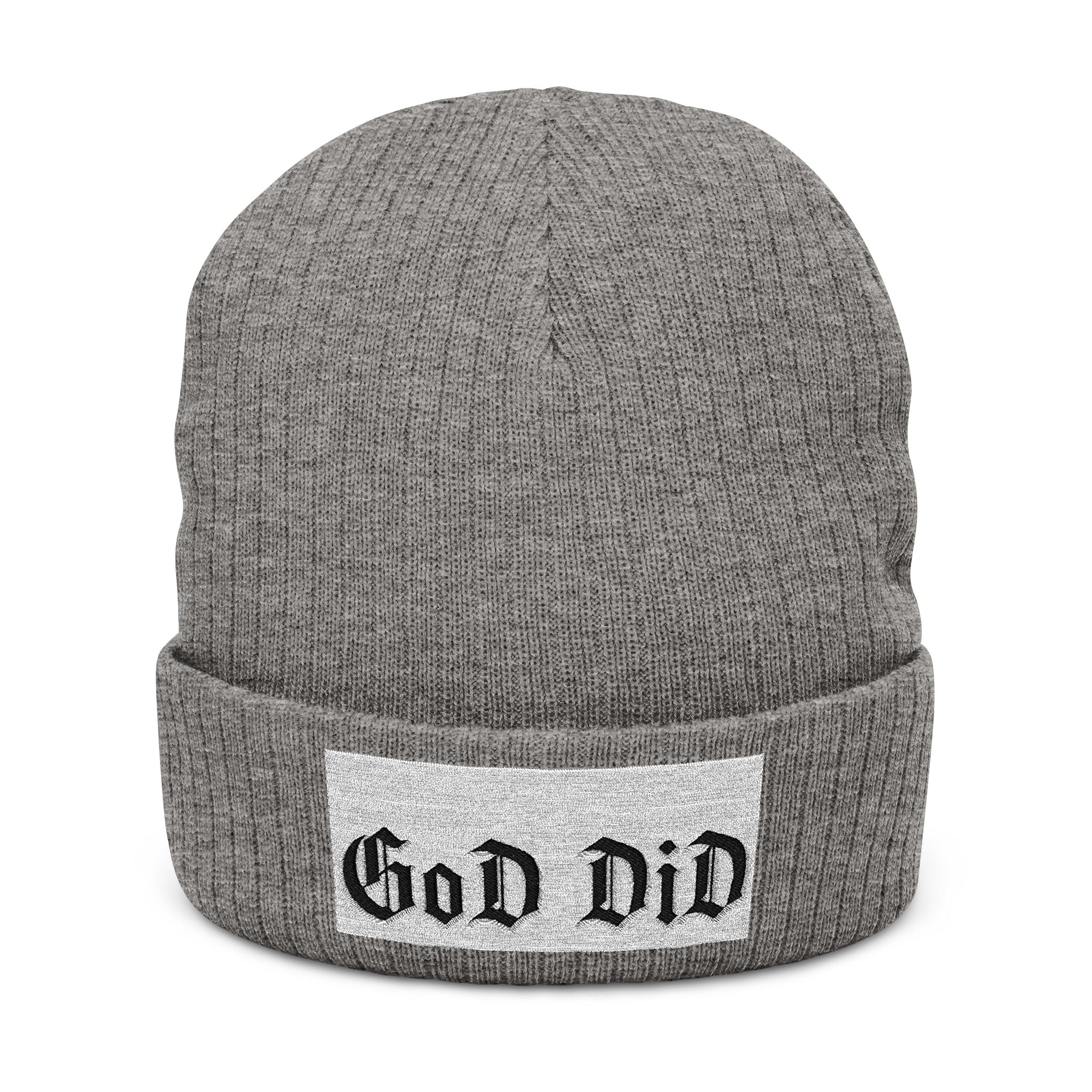 Ribbed Knit Beanie (Embroidery)