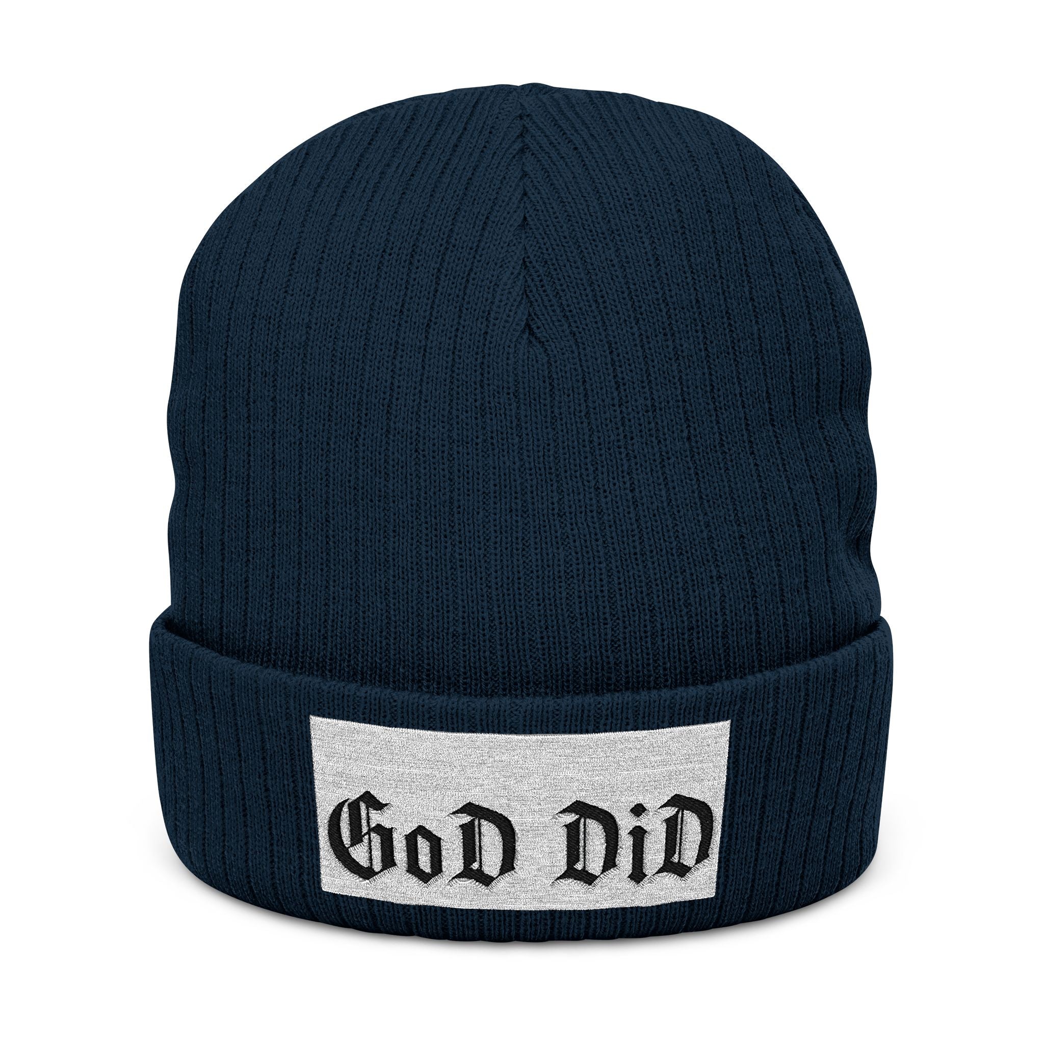 Ribbed Knit Beanie (Embroidery)