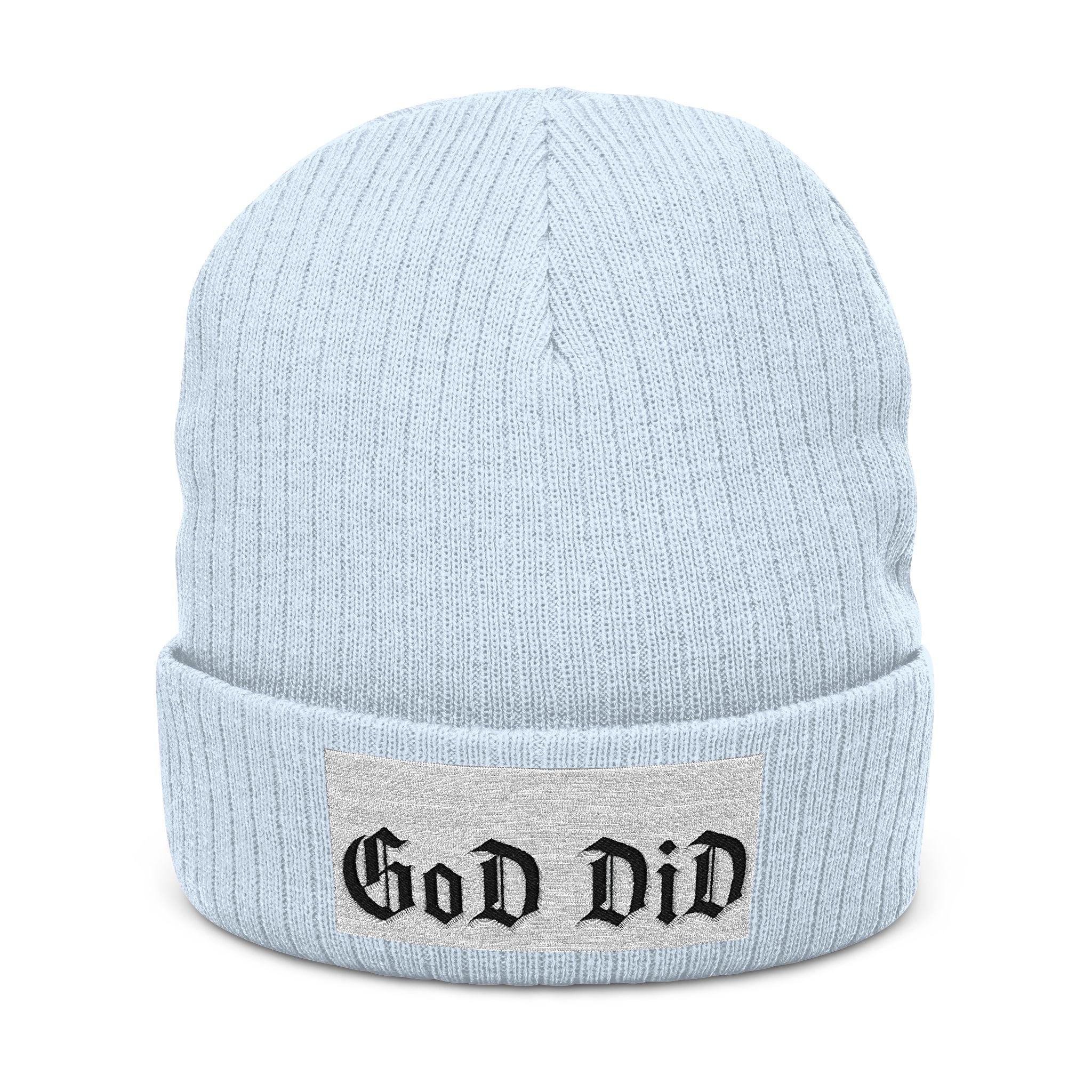 Ribbed Knit Beanie (Embroidery)