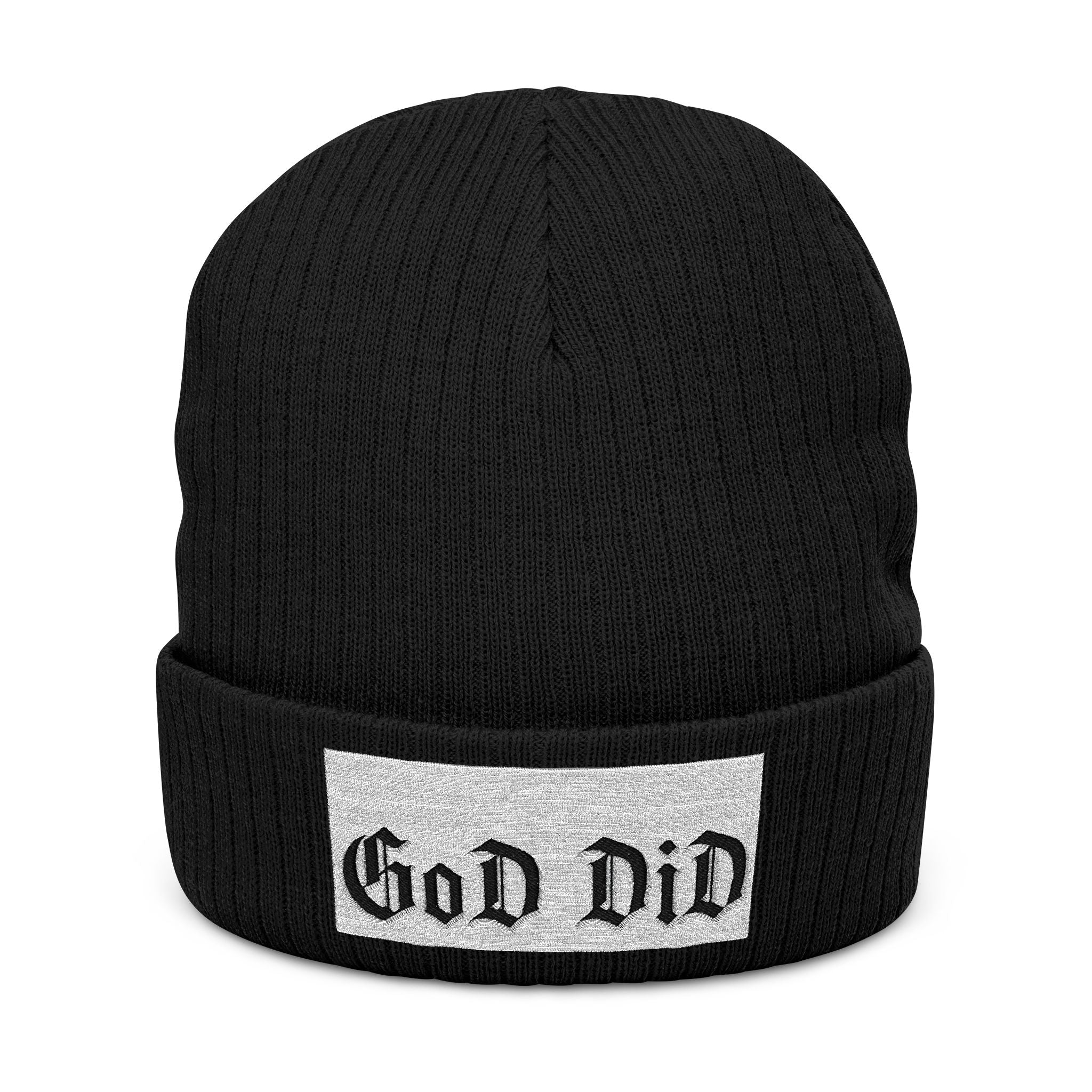 Ribbed Knit Beanie (Embroidery)