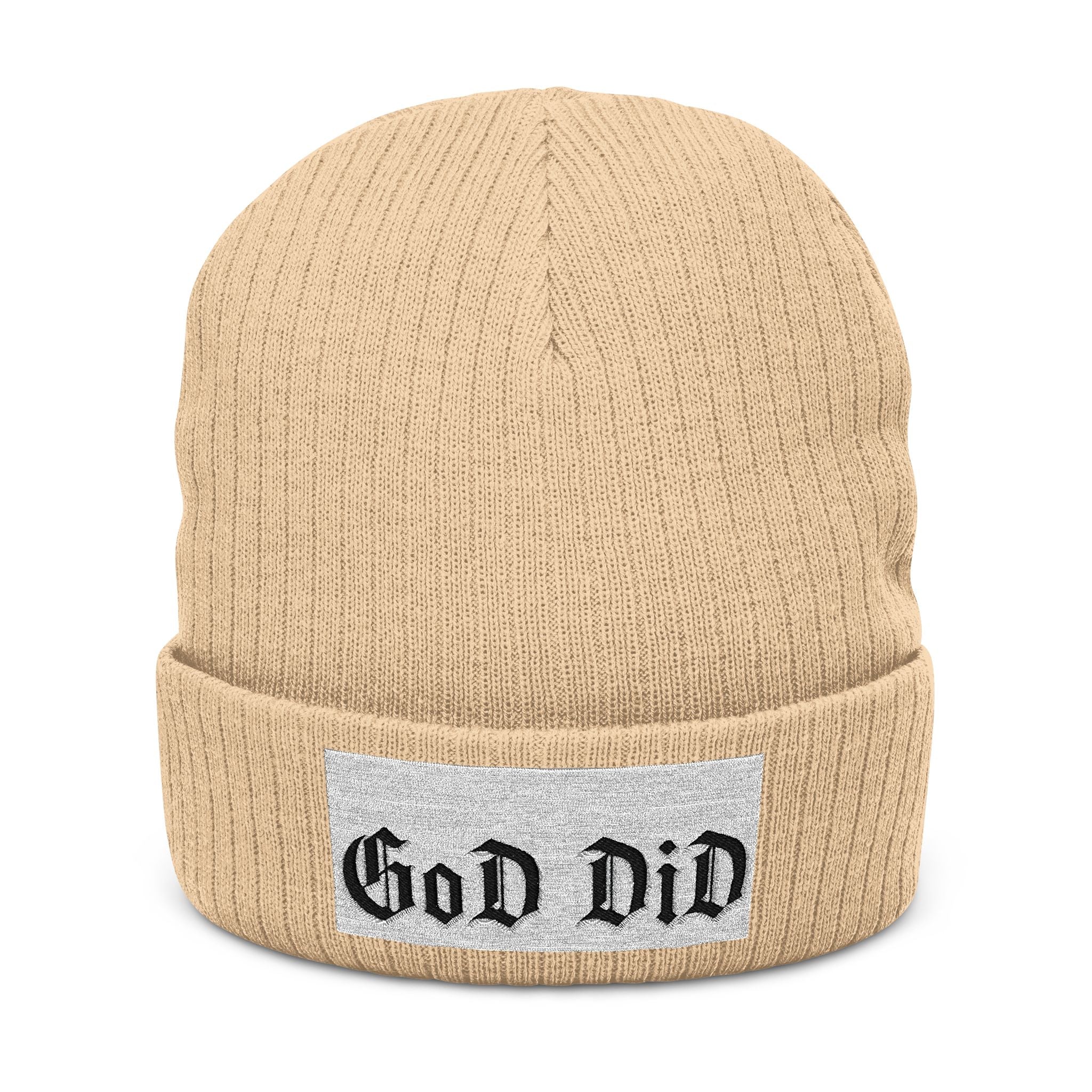 Ribbed Knit Beanie (Embroidery)