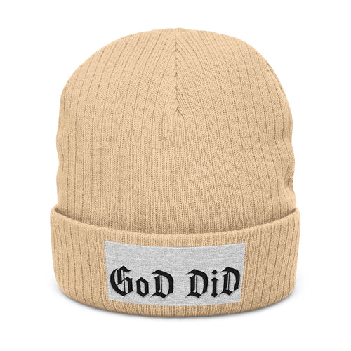 Ribbed Knit Beanie (Embroidery)