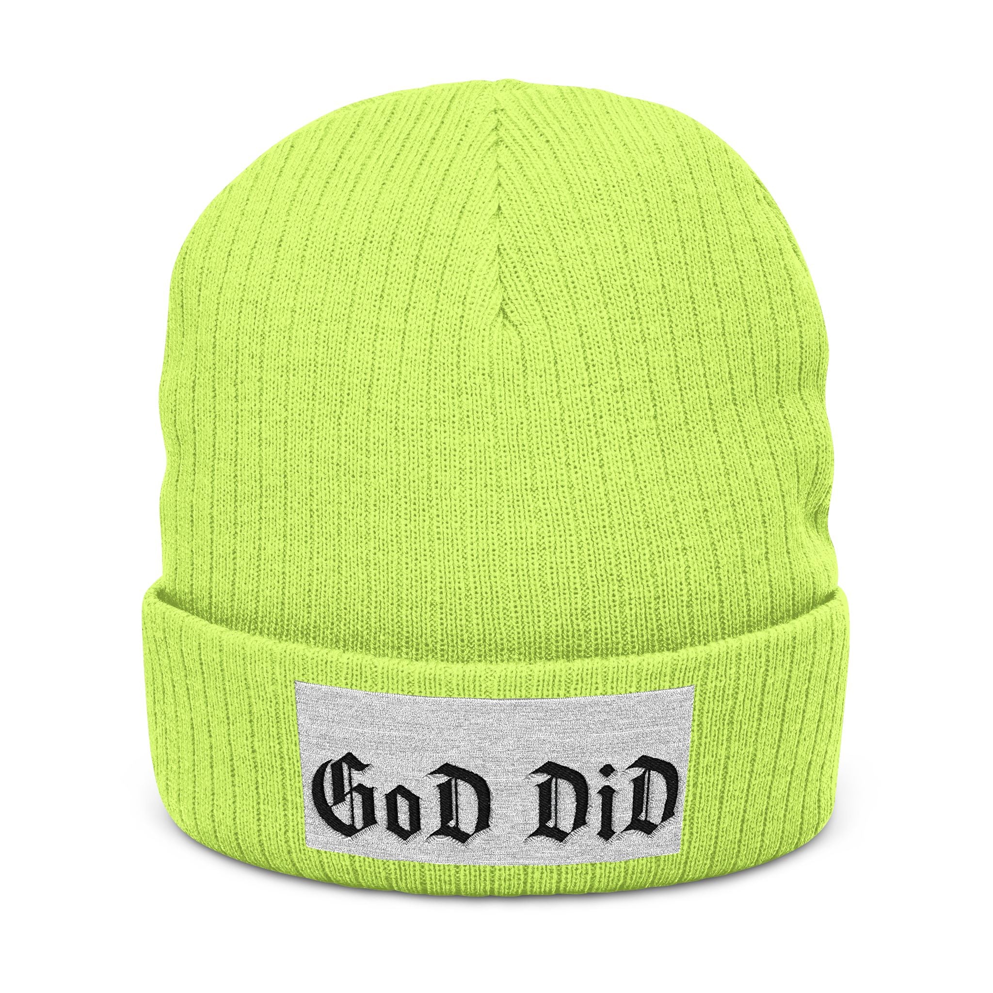 Ribbed Knit Beanie (Embroidery)